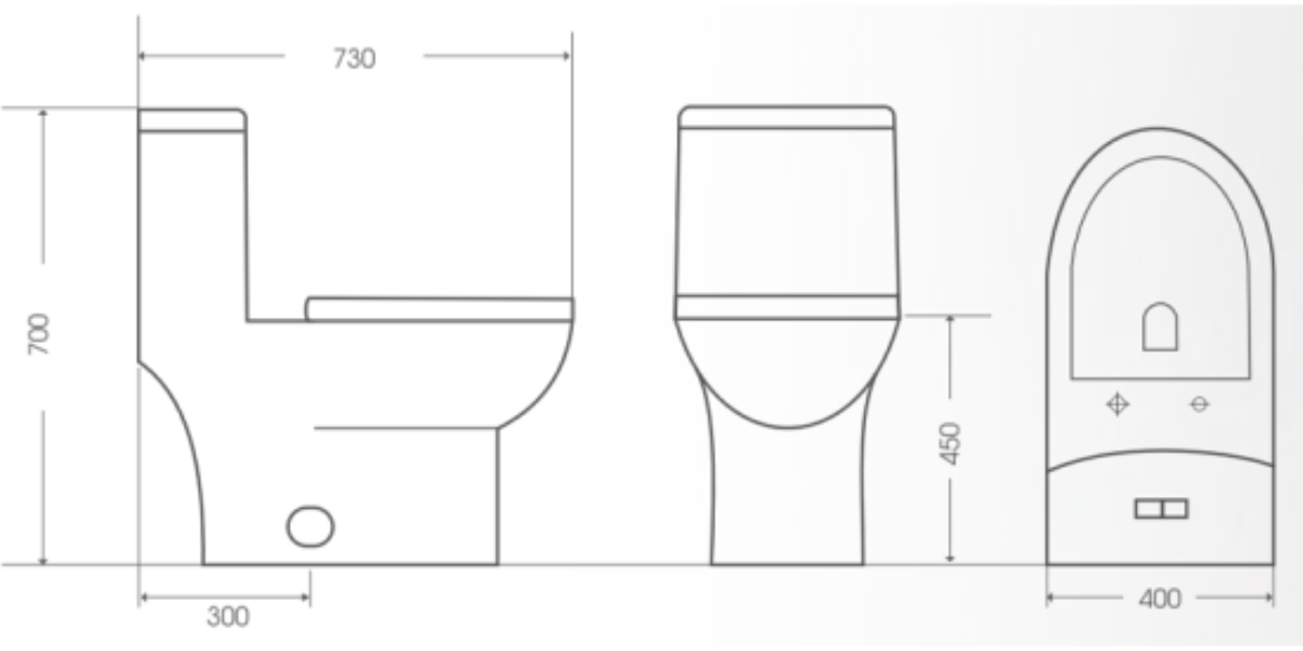 Bồn cầu một khối Bello- BL-300544