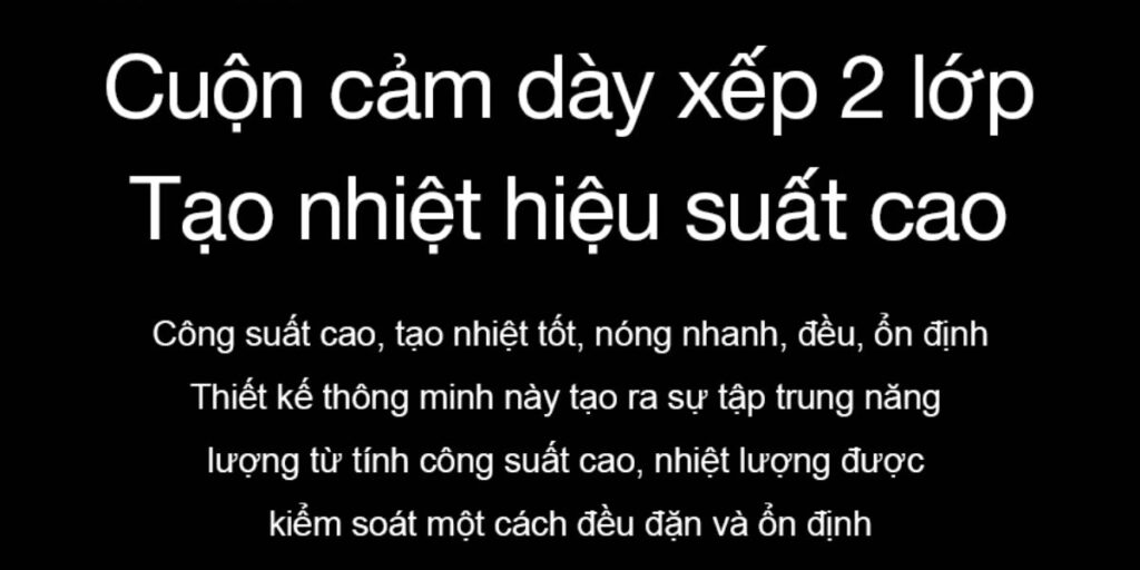 Bếp từ Xiaomi có công suất nấu ổn định