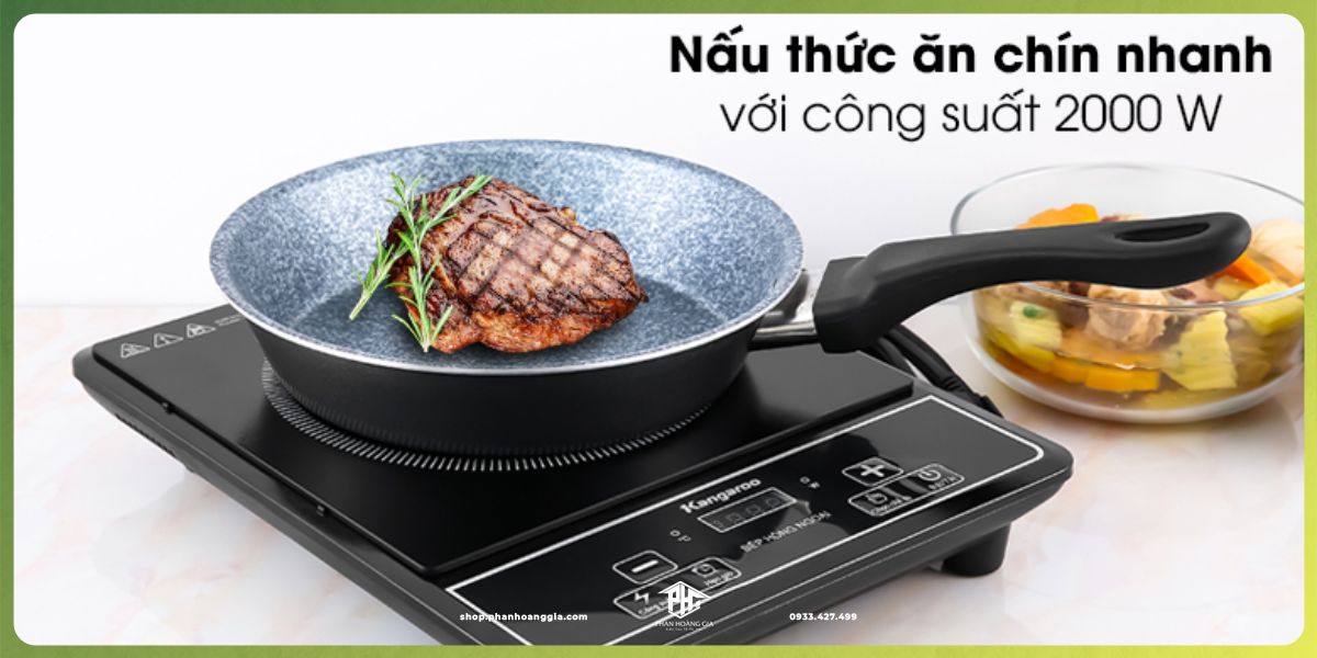 Bếp hồng ngoại đơn công suất vừa phải nấu ăn nhanh chóng