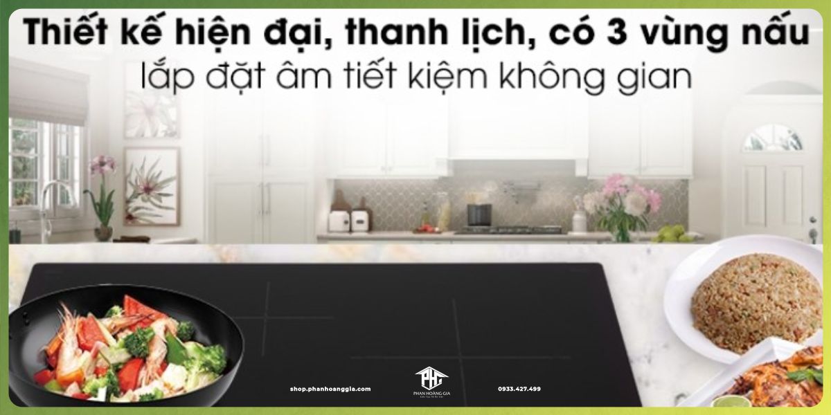 Bếp từ Electrolux thiết kế thanh lịch, lắp đặt âm hiện đại