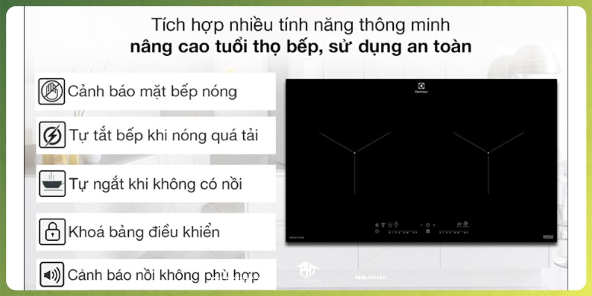 Tính năng hiện đại của bếp từ Electrolux