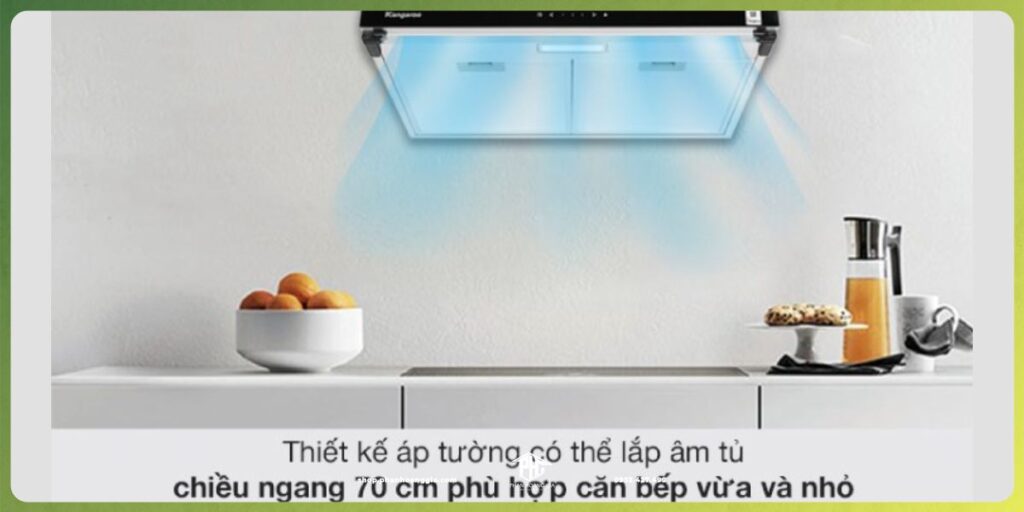 Máy hút mùi kích thước 70 cm phổ biến, dễ lắp đặt, giá rẻ