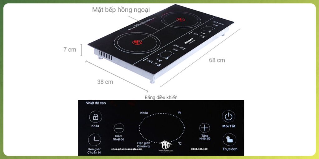 Bảng điều khiển cảm ứng cùng nhiều tính năng hiện đại