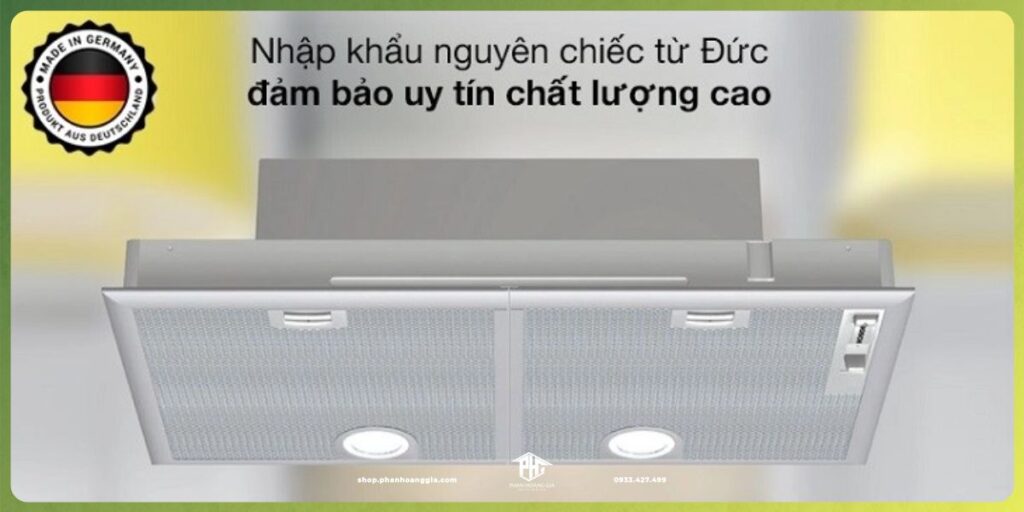 Máy hút mùi Bosch nhập khẩu châu Âu với nhiều tính năng hiện đại