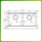 Chậu rửa chén bát Konox KN8751DA Retta